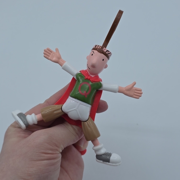 Vintage 1999 McDonald's Doug’s 1st Movie on Video Quailman Keychain Toy Figure - Picture 4 of 8